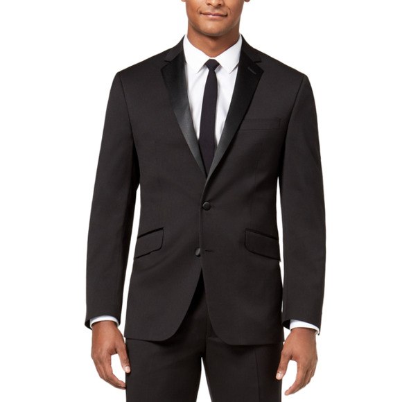 Kenneth Cole Reaction Men Flex Tuxedo Suit Jacket Black Size 36R (NewDefect)